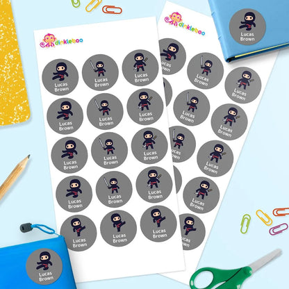 Ninja Round Name Labels