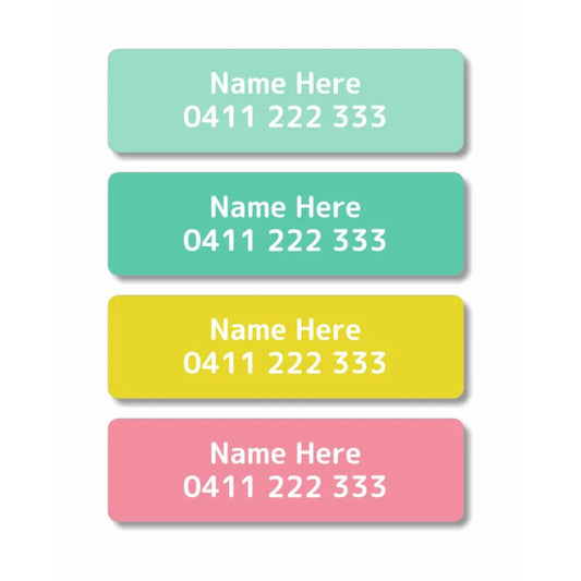 Pastels Iron On Clothing Labels