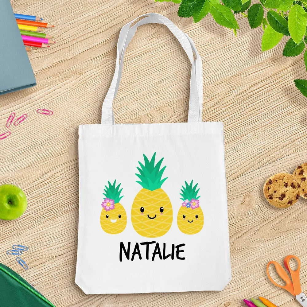 Pineapple White Tote Bag