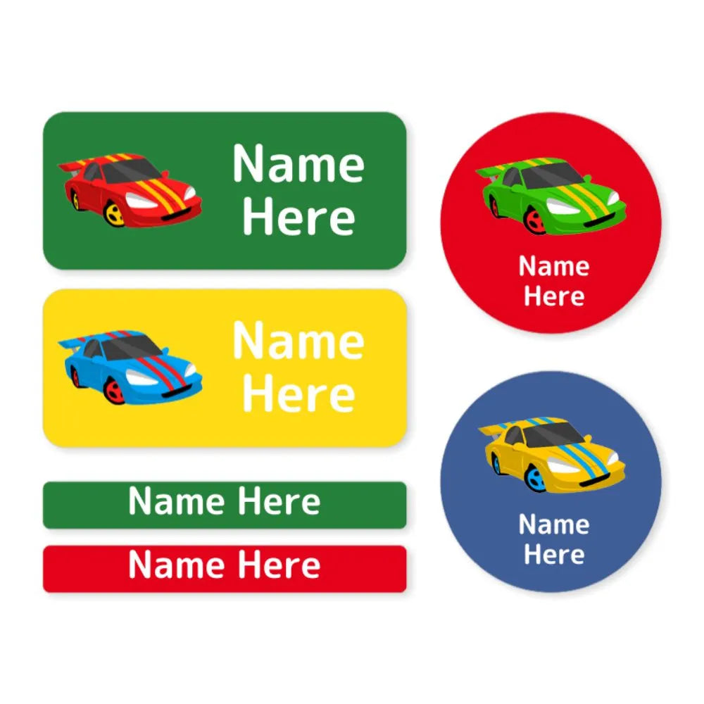 Car Racing Labels Alpha Racing Car Mixed Name Label Pack – Fujifilm Photos