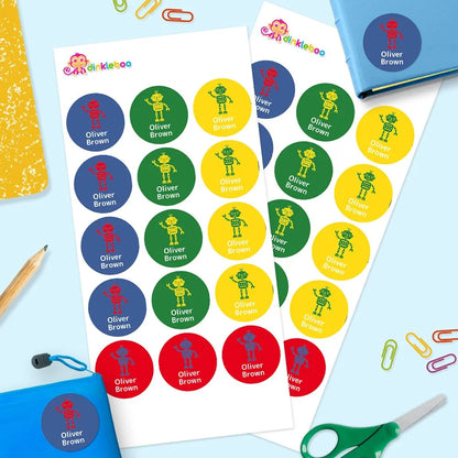 Robot Round Name Labels