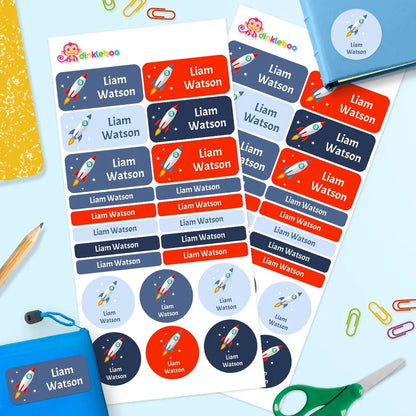 Rocket Mixed Name Label Pack