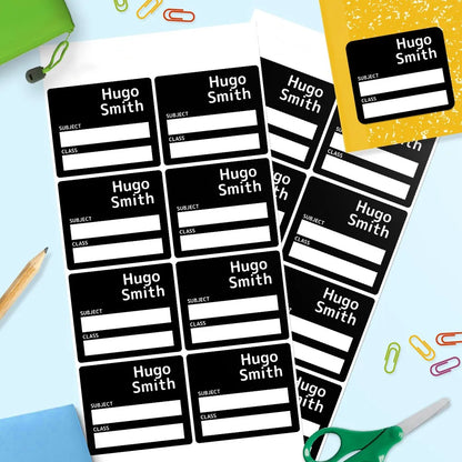 Single Colour School Book Labels