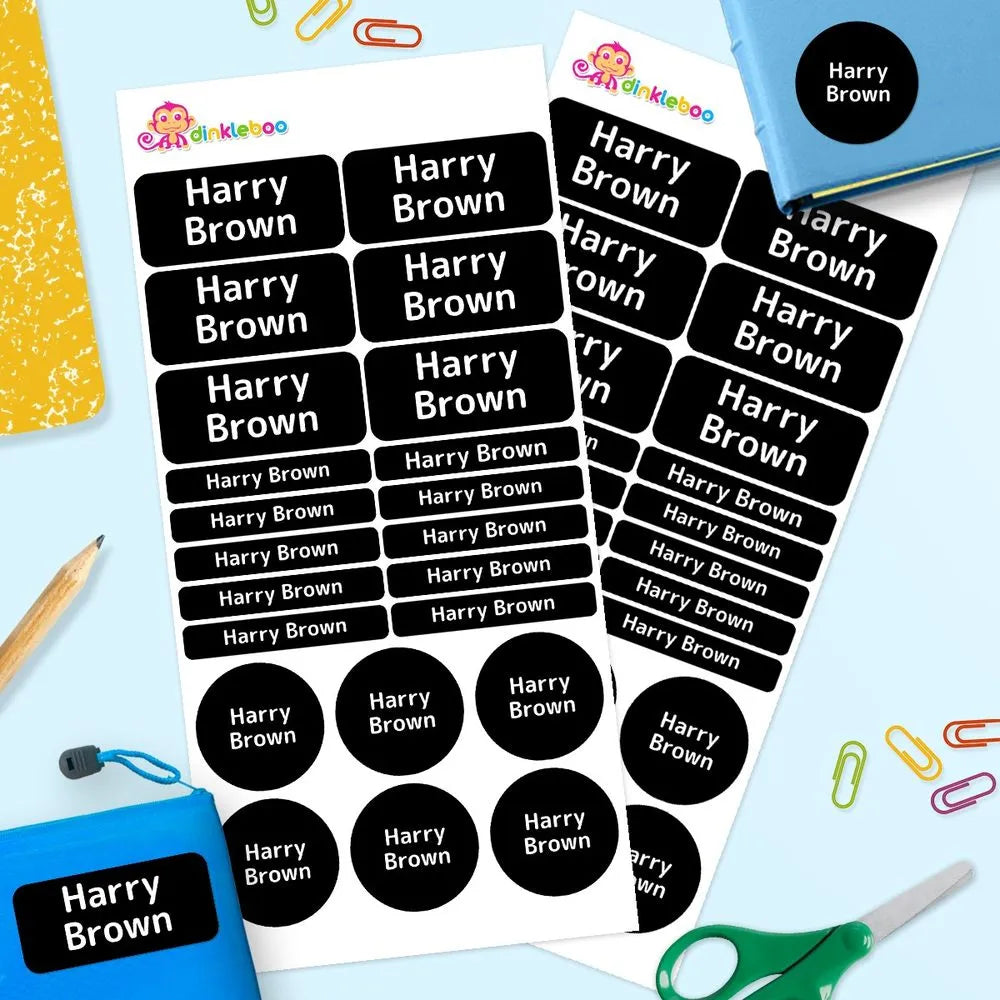 Single Colour Mixed Name Label Pack