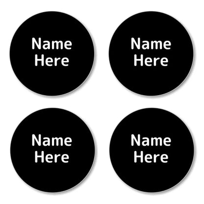 Single Colour Round Name Labels