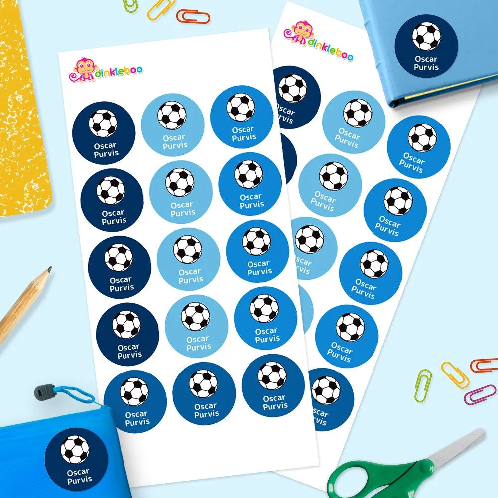 Soccer Ball Round Name Labels