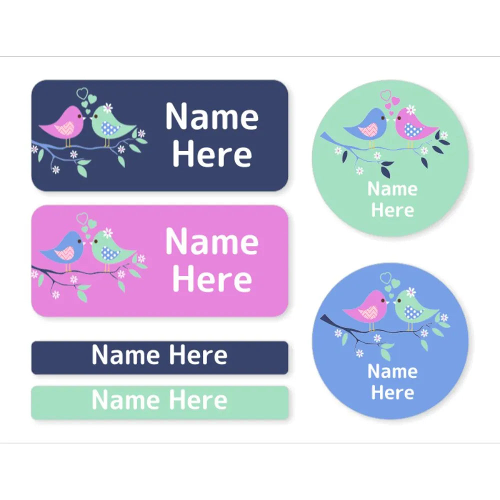 Two Birds Mixed Name Label Pack