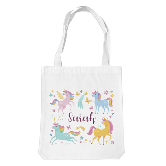 Unicorn Mix White Tote Bag