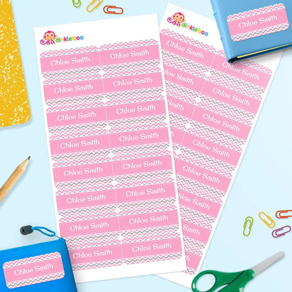 Chevron Rectangle Name Labels