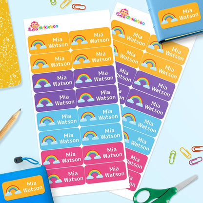 Rainbow Rectangle Name Labels