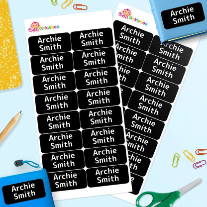 Single Colour Rectangle Name Labels