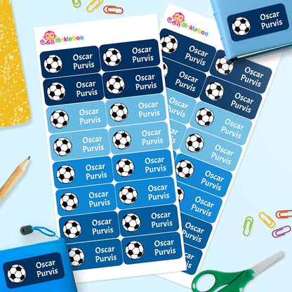 Soccer Ball Rectangle Name Labels