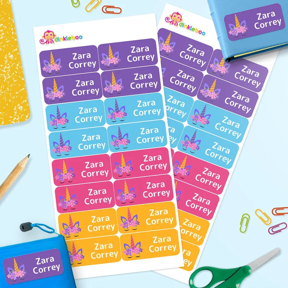 Unicorn Horn Rectangle Name Labels