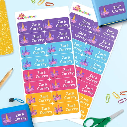 Unicorn Horn Rectangle Name Labels