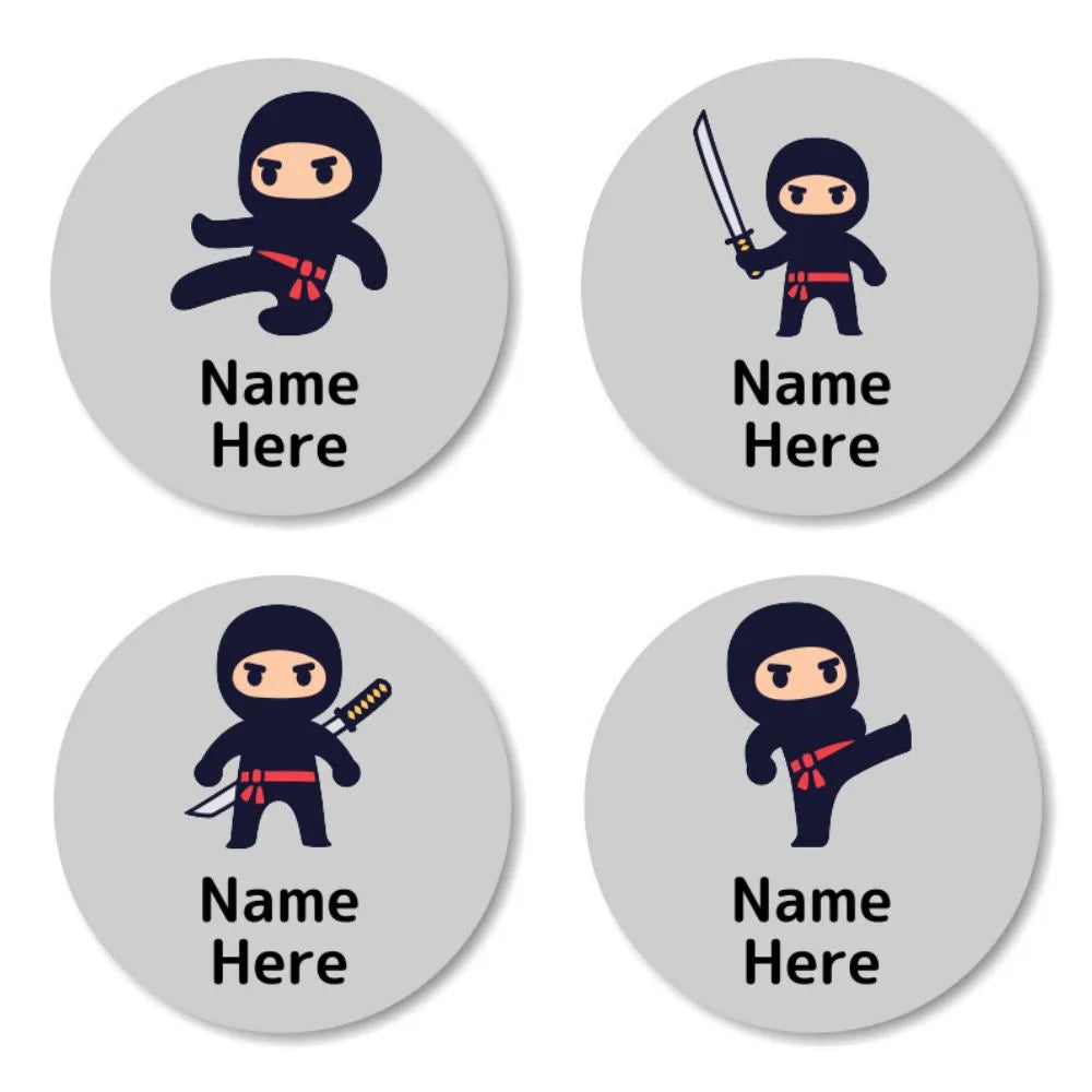 Ninja Round Name Labels