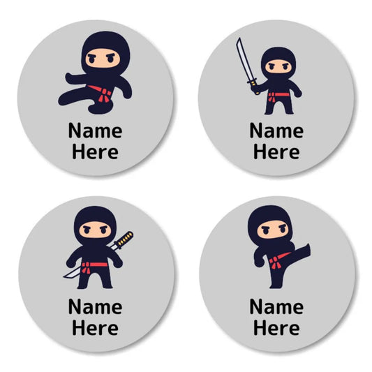 Ninja Round Name Labels