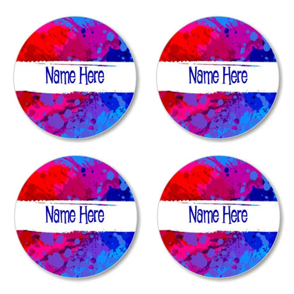 Splatter Round Name Labels