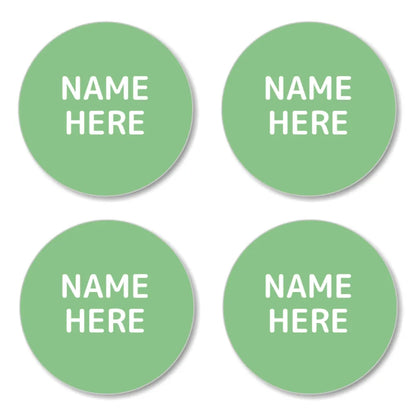 Single Colour Round Name Labels