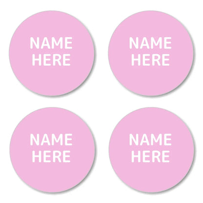 Single Colour Round Name Labels