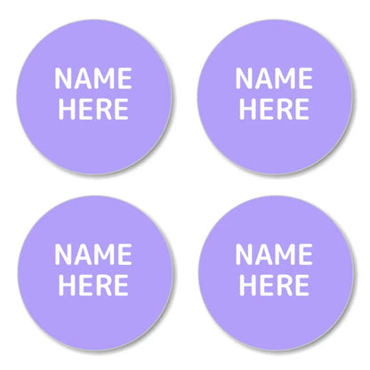 Single Colour Round Name Labels