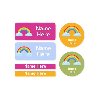 Rainbow Mixed Name Label Pack