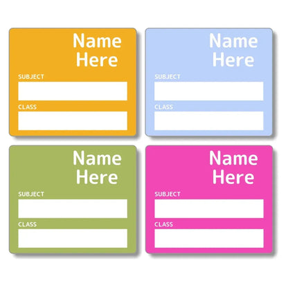 Multi Colour School Book Labels
