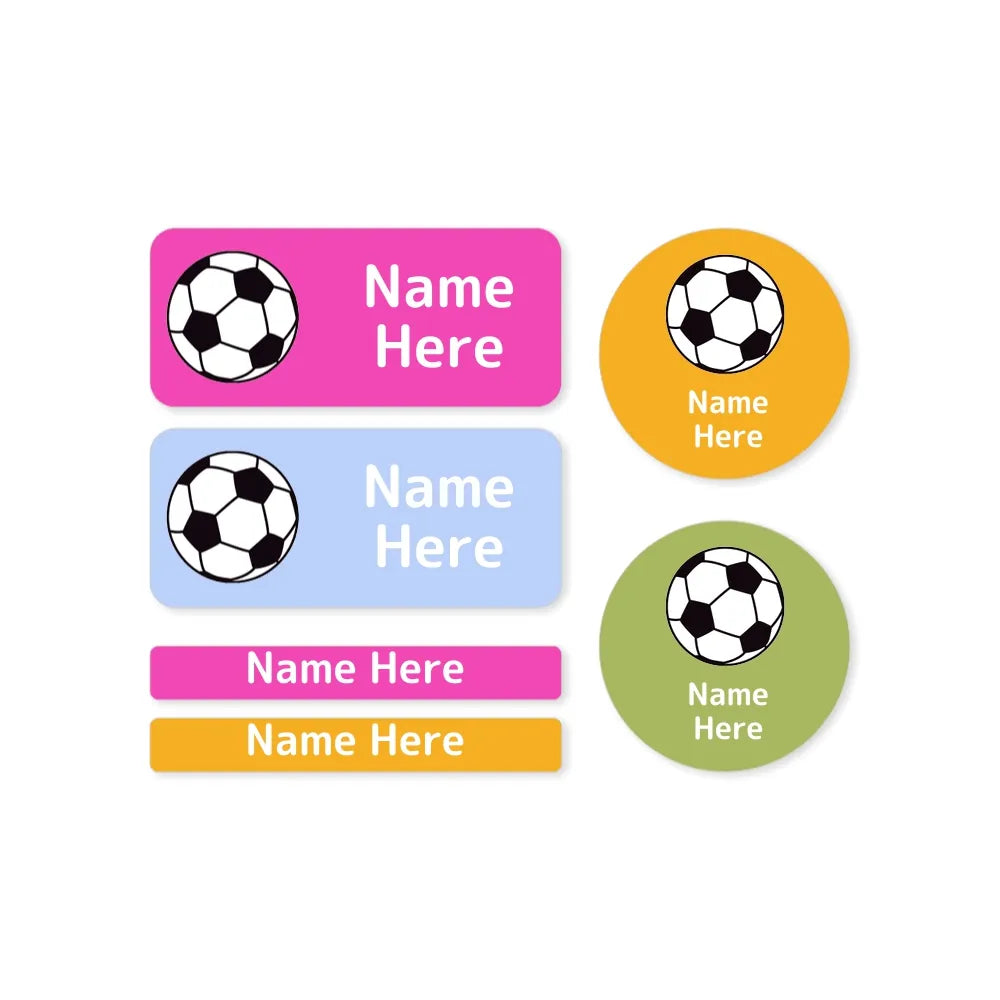 Soccer Ball Mixed Name Label Pack