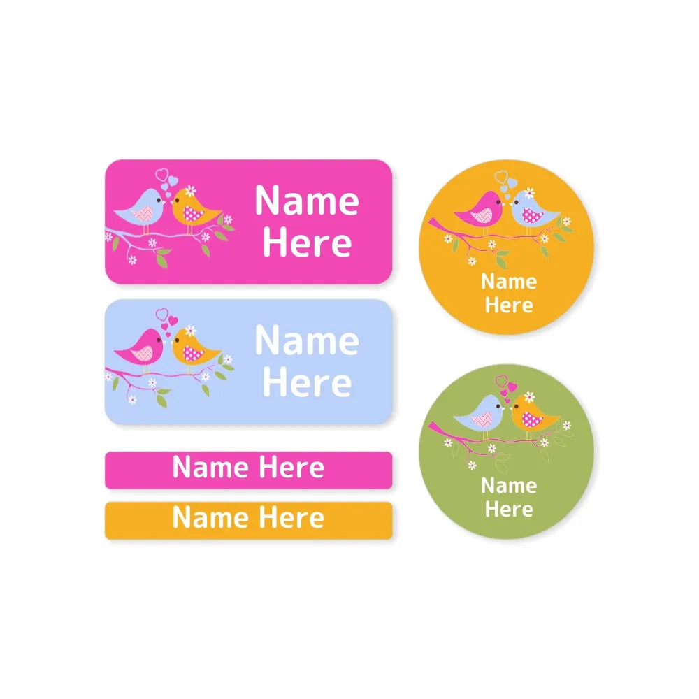 Two Birds Mixed Name Label Pack