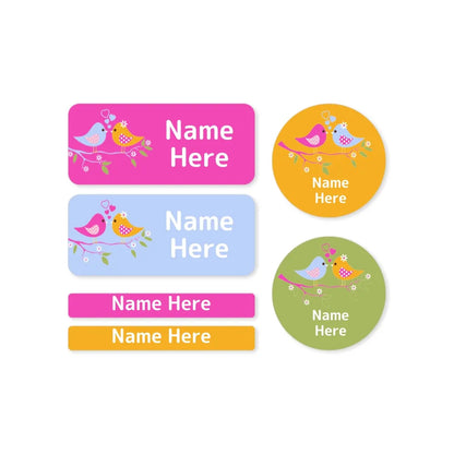 Two Birds Mixed Name Label Pack