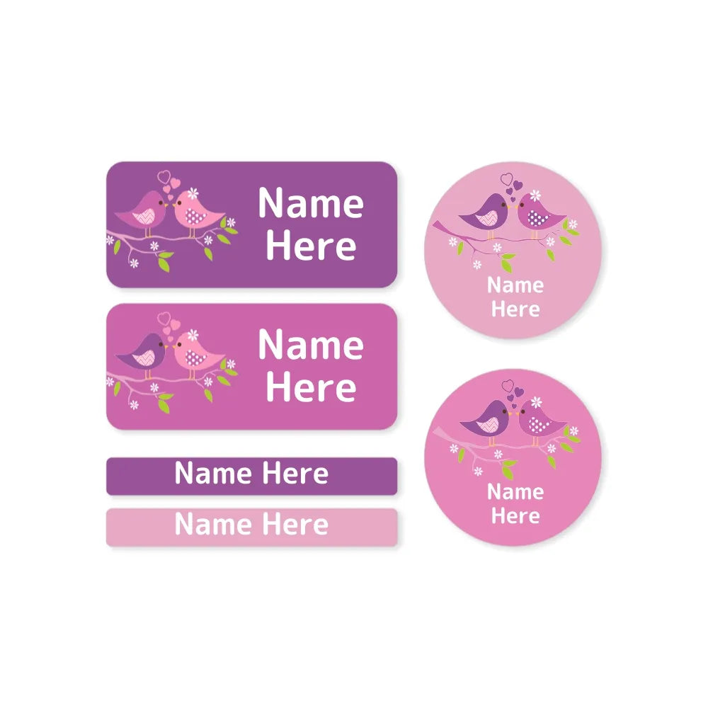 Two Birds Mixed Name Label Pack