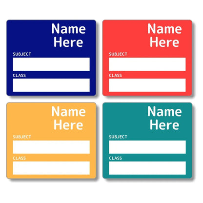 Multi Colour School Book Labels