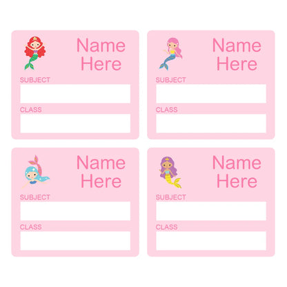 Mermaids School Book Labels