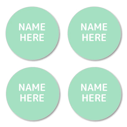 Single Colour Round Name Labels