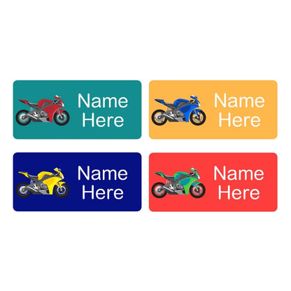 Motorbike Rectangle Name Labels