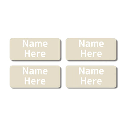 Single Colour Rectangle Name Labels