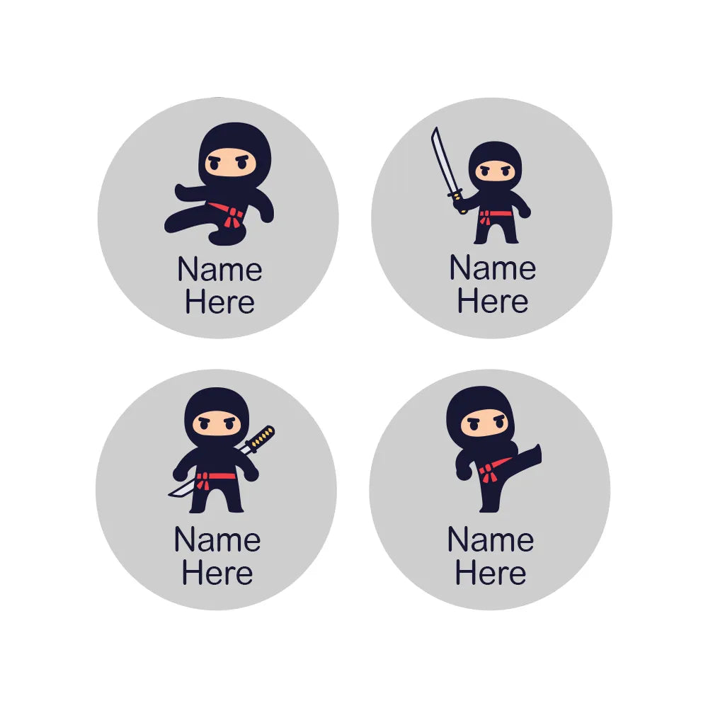 Ninja Round Name Labels
