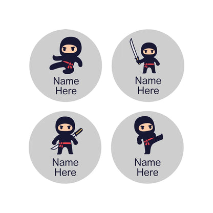 Ninja Round Name Labels