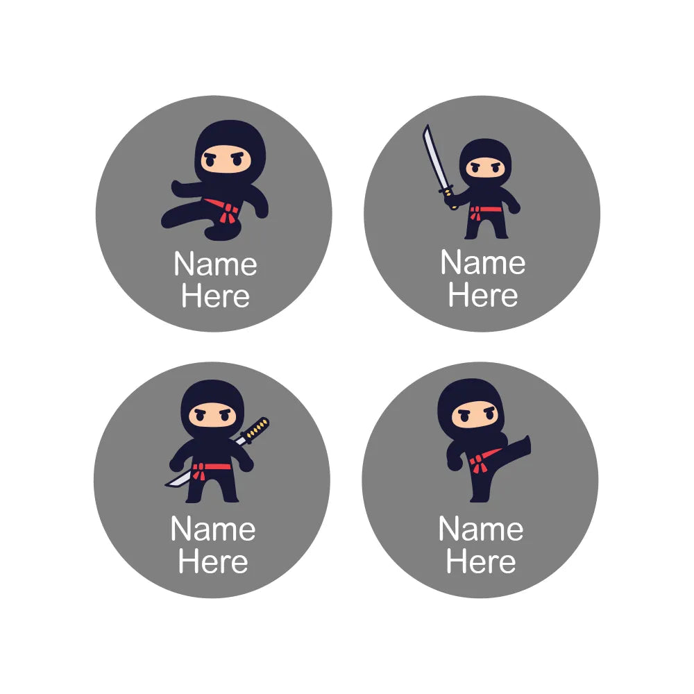 Ninja Round Name Labels