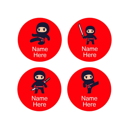 Ninja Round Name Labels