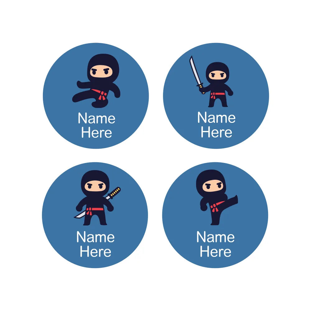 Ninja Round Name Labels