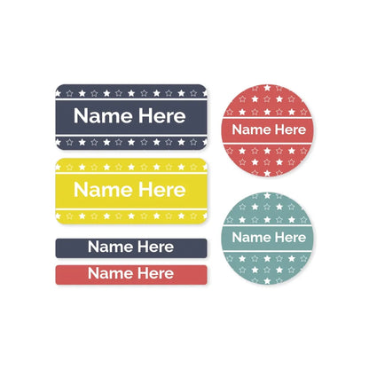 Stars Mixed Name Label Pack