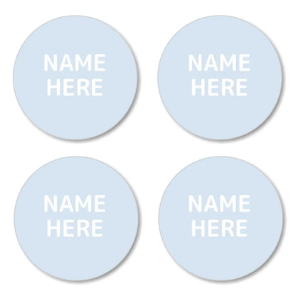 Single Colour Round Name Labels