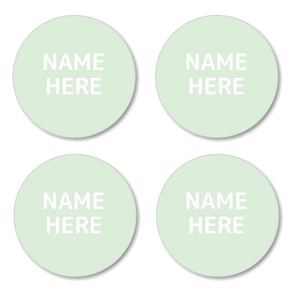 Single Colour Round Name Labels