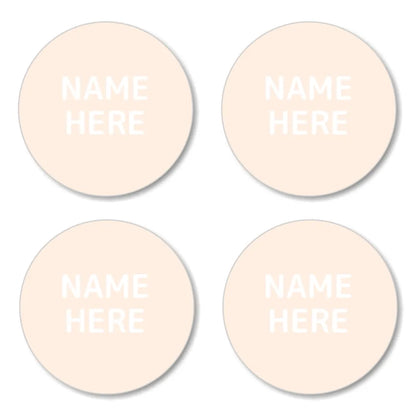 Single Colour Round Name Labels
