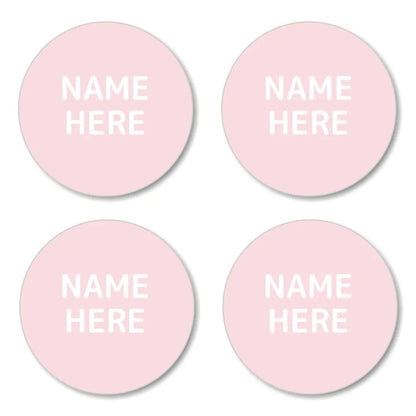 Single Colour Round Name Labels