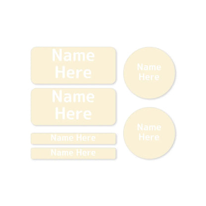 Single Colour Mixed Name Label Pack