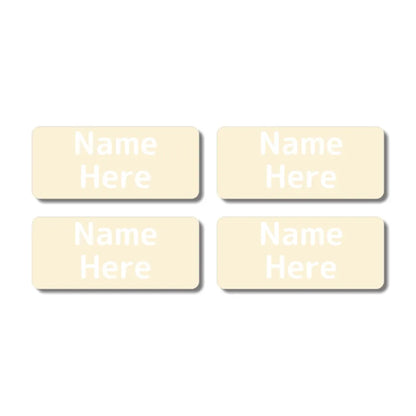 Single Colour Rectangle Name Labels