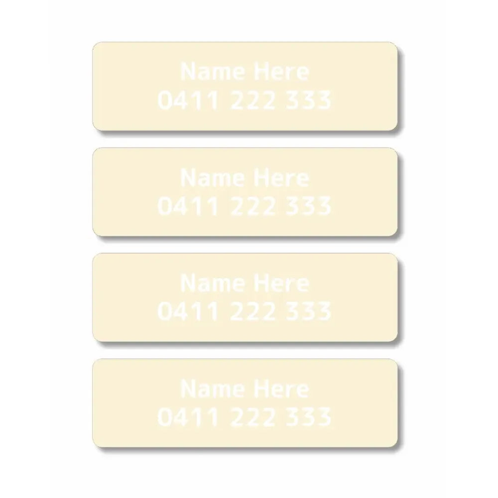 Single Colour Iron On Clothing Labels