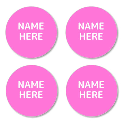 Single Colour Round Name Labels