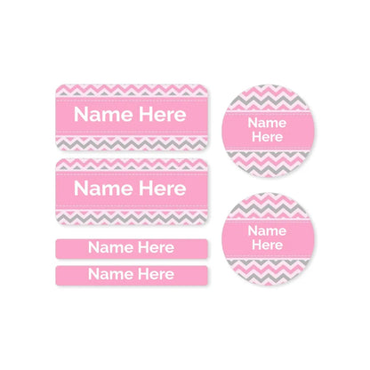 Chevron Mixed Name Label Pack